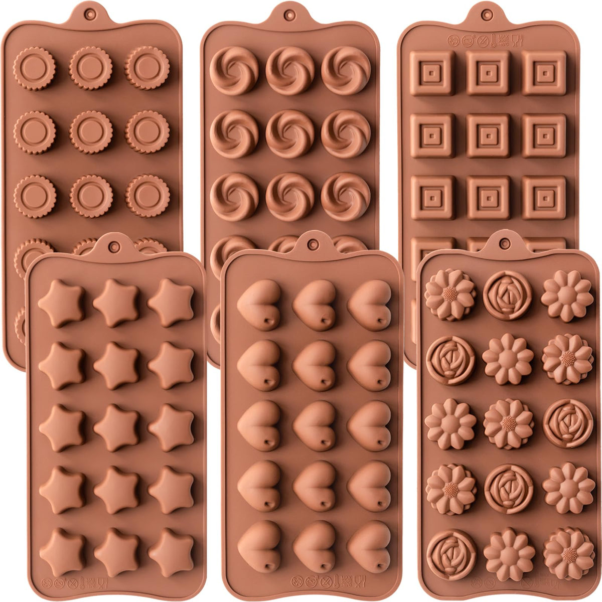 HKUCFTT flower mold for chocolates and candies with easy release.