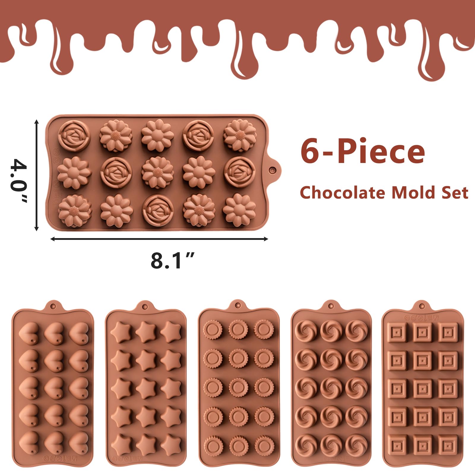 HKUCFTT heart mold for chocolates and desserts with flexible release.