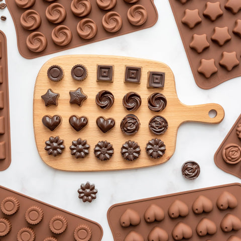 HKUCFTT square mold for candies and mini desserts.