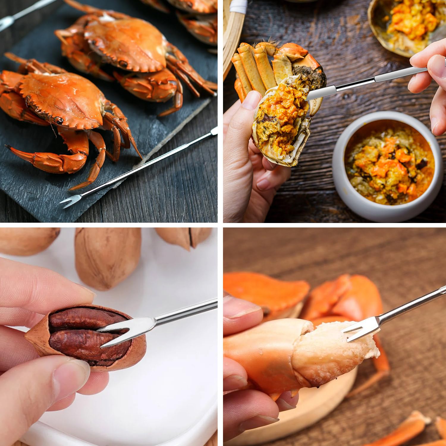 HLARTNET nut crackers and picks close-up for effortless nut cracking.