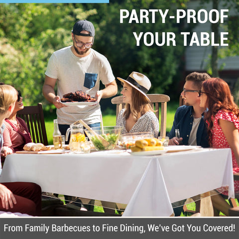 HLC.ME easy-clean table cover ready for quick wipe-down after meals