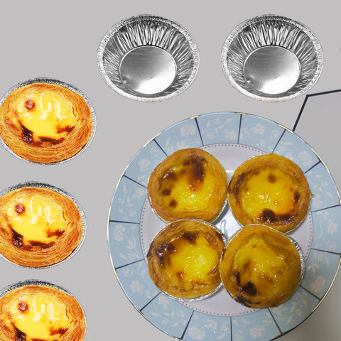 HLCM silver aluminum foil pie pan close-up shows safe, food-grade material.