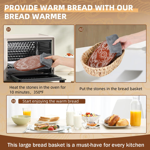 Hliay tortilla warmer basket for soft, warm tortillas at meals.