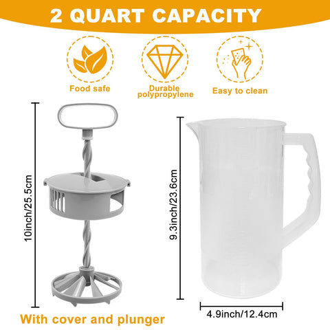 Hlimior pitcher with sealed lid prevents spills during mixing