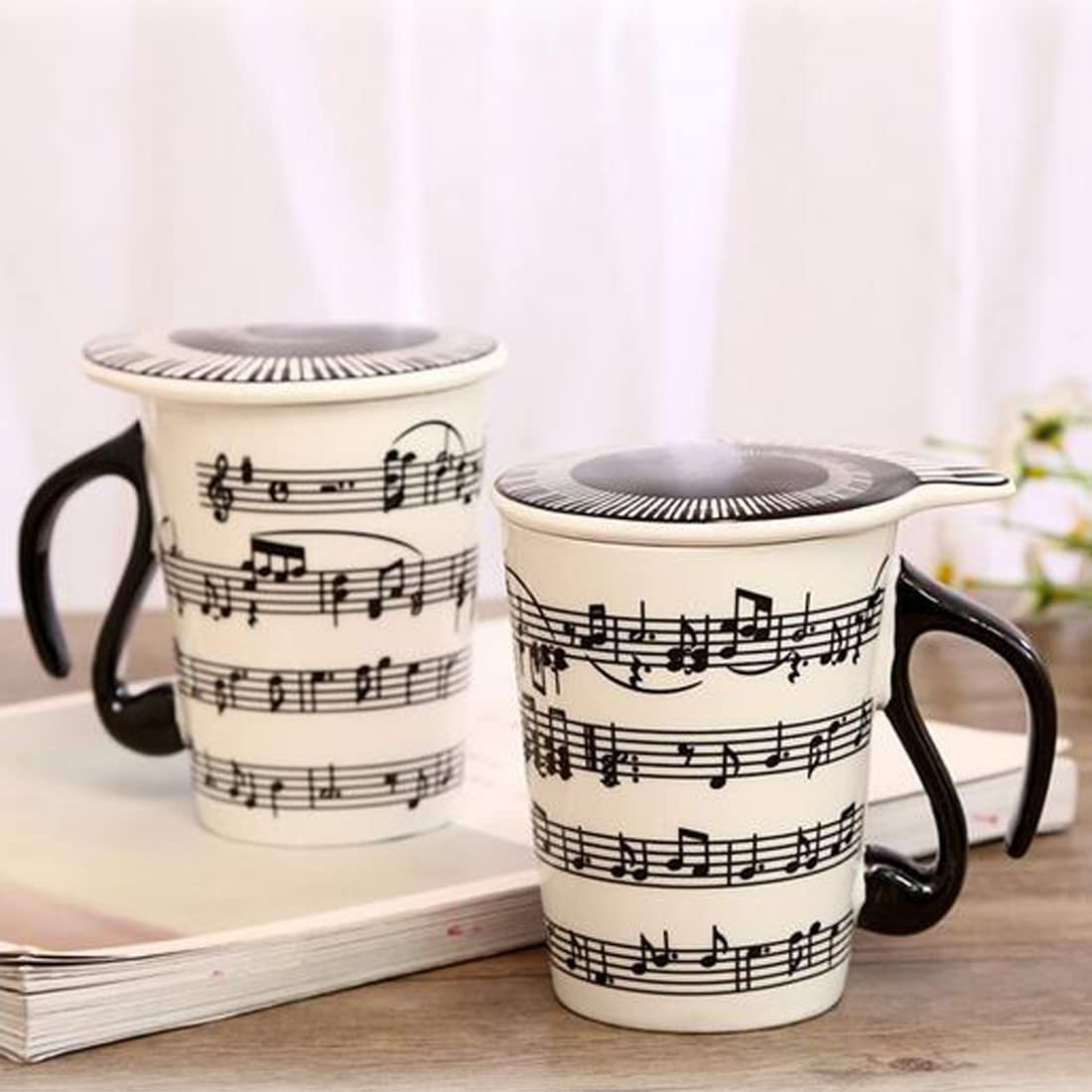 HLJgift mug with music notes enhances daily tea or coffee rituals.