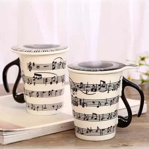 HLJgift mug with music notes enhances daily tea or coffee rituals.