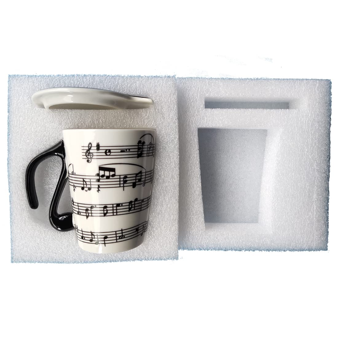 HLJgift lid with spiral keyboard design keeps beverages warm.