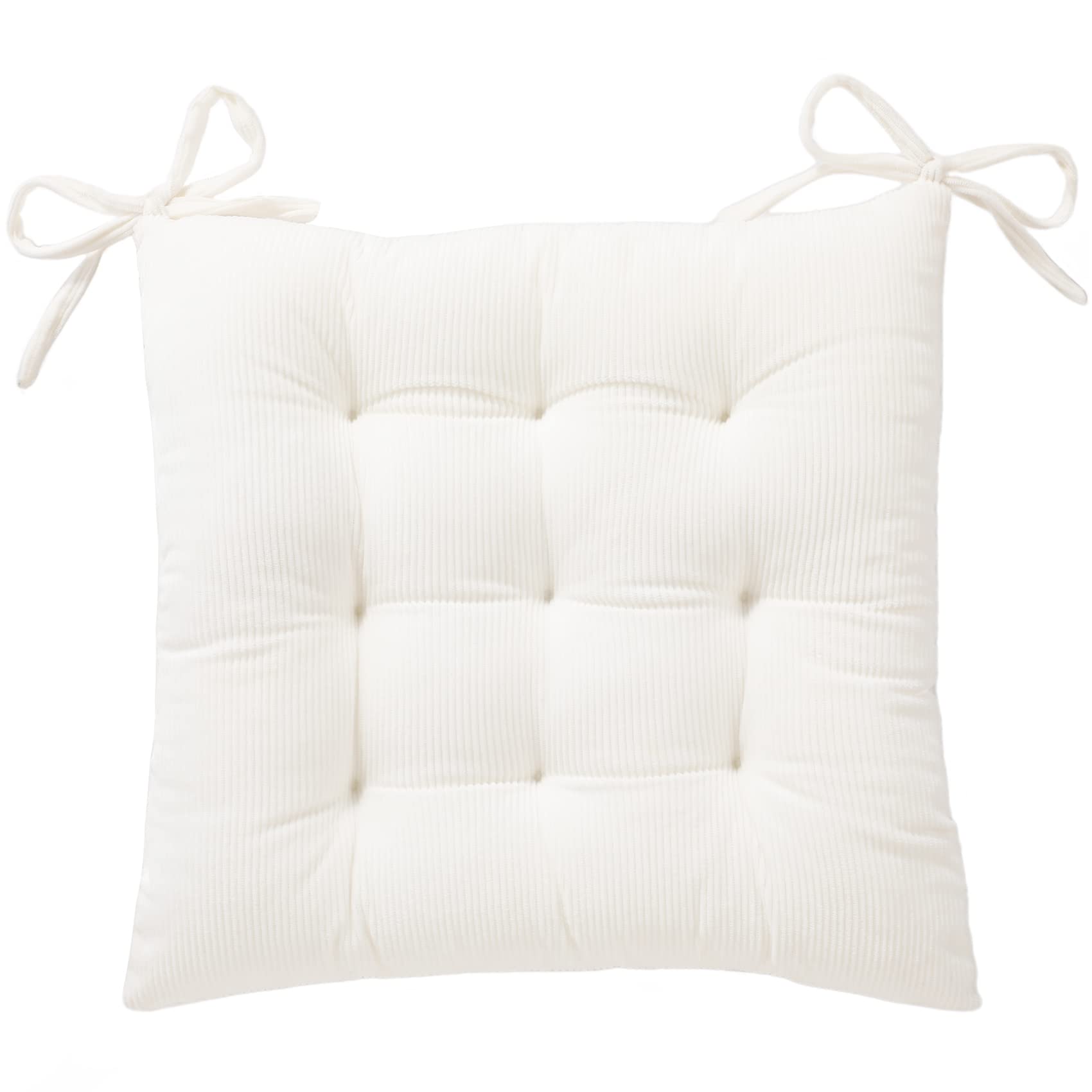 HLOVME corduroy chair cushion with ties offers a secure fit and plush comfort.