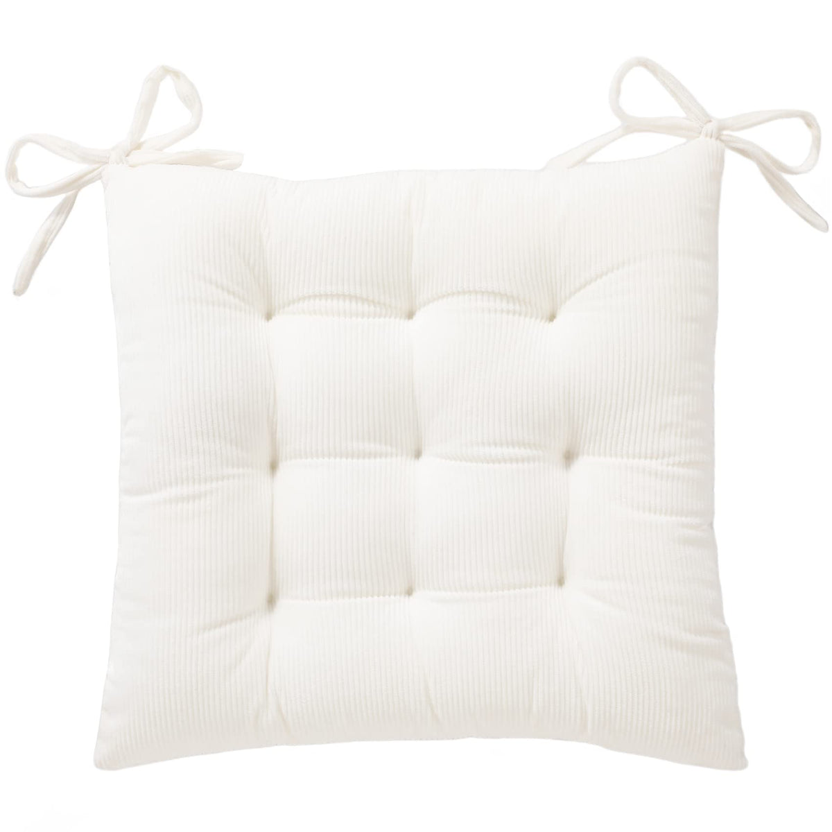 HLOVME corduroy chair cushion with ties offers a secure fit and plush comfort.