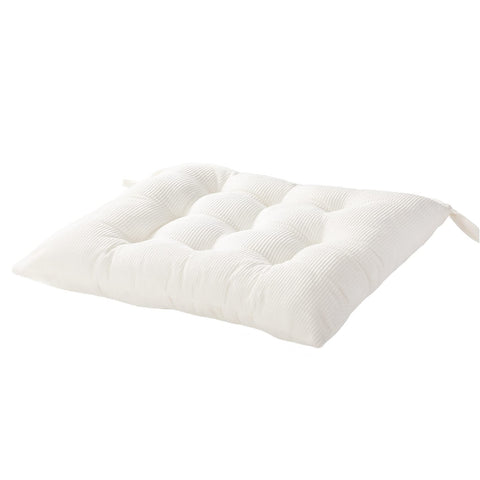HLOVME white corduroy seat cushion adds warmth to chairs.