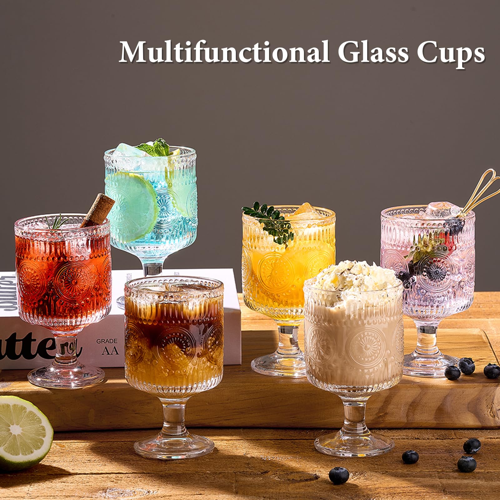 Hlukana clear glass cups show content clearly and elevate table presentation