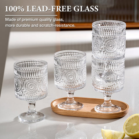 Hlukana lead-free glass goblets offer durable daily use