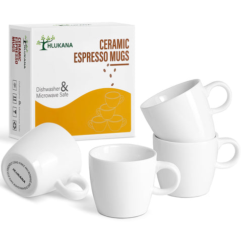 Hlukana porcelain espresso cups 4-pack for quick, hot espressos at home