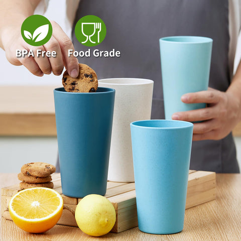 Hlukana unbreakable wheat straw cups for travel and outdoors