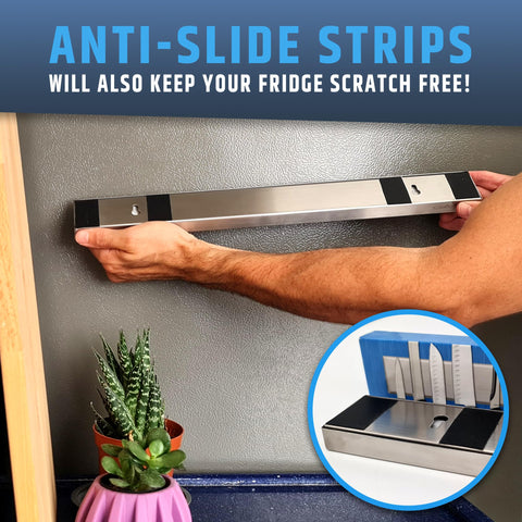 HMmagnets fridge-mount design hides magnets for a clean, uncluttered surface.