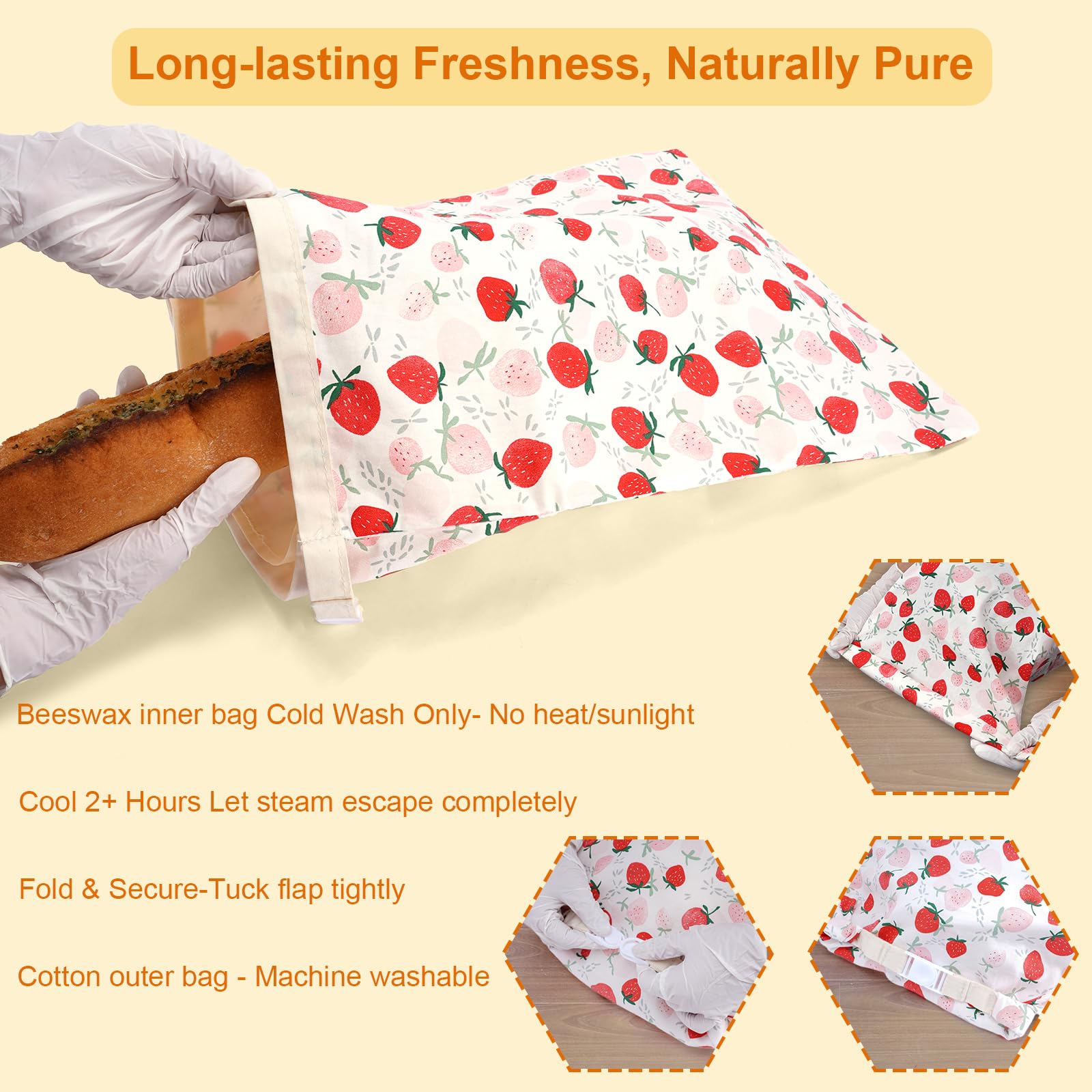 HMAZAE bag fits large sourdough loaves for easy storage
