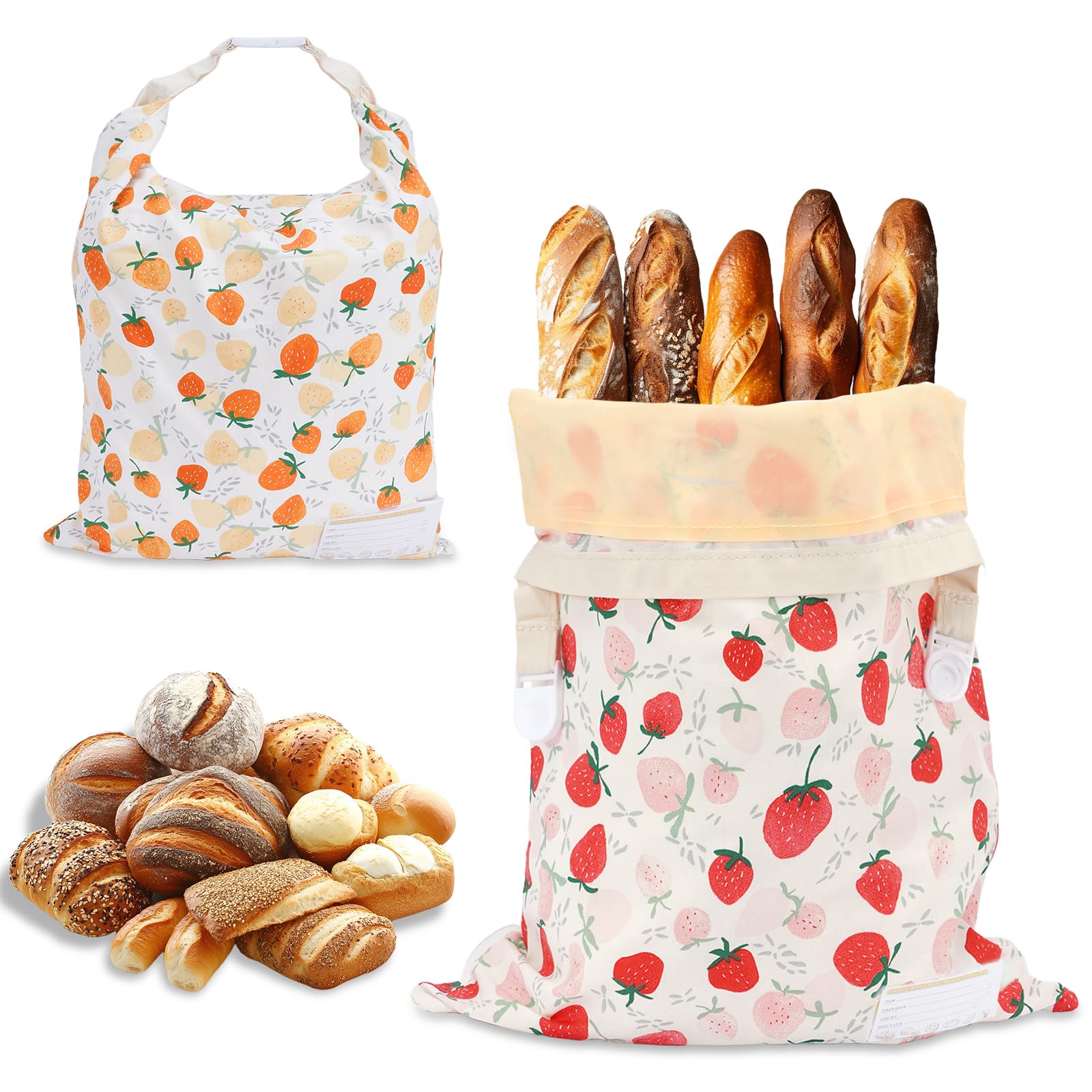 HMAZAE beeswax bread bag outer bag with breathable cotton for freshness