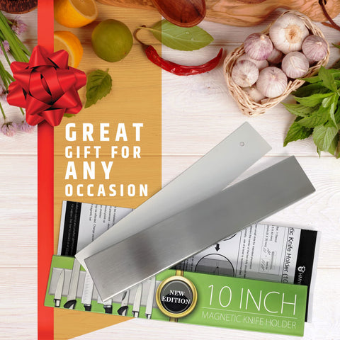 HMmagnets knife strip helps declutter countertops.