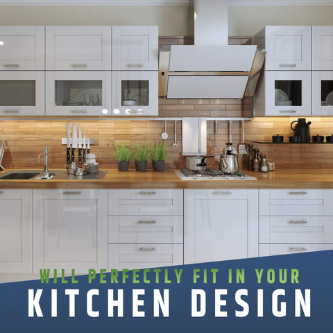 HMmagnets knife strip ideal for RV or small kitchen organization.