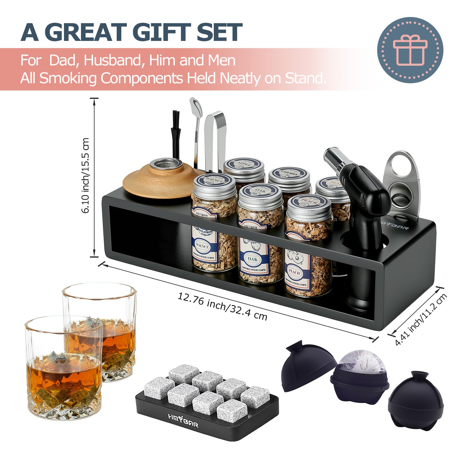 HMYBAR bamb-stand-black-display keeps the kit neatly on the bar
