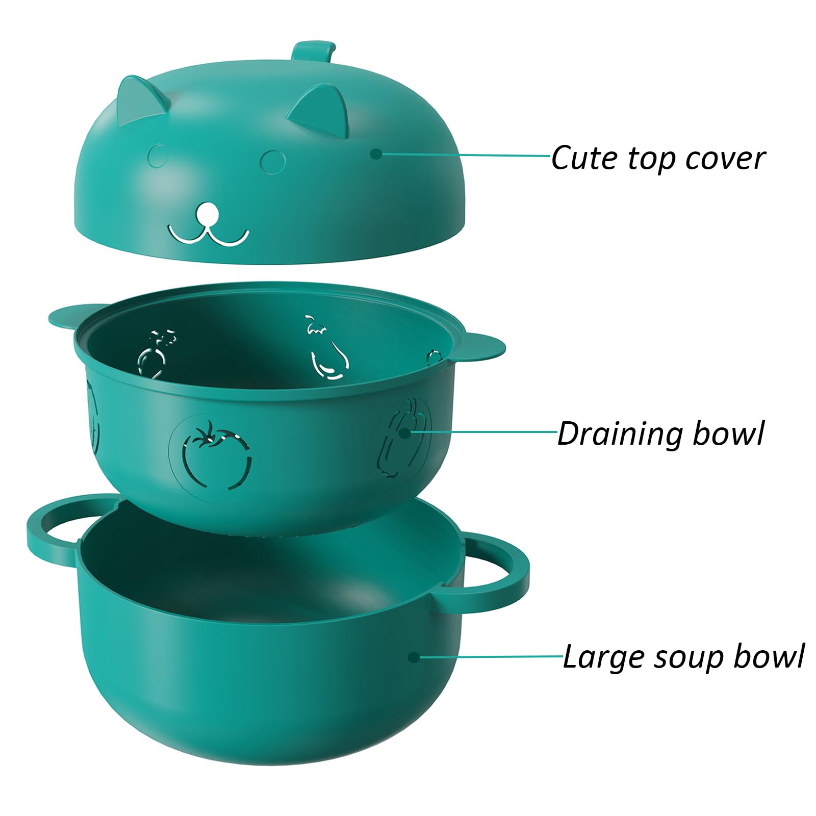 HMZXSY steamer bowl with independent layers for multi ingredient steaming