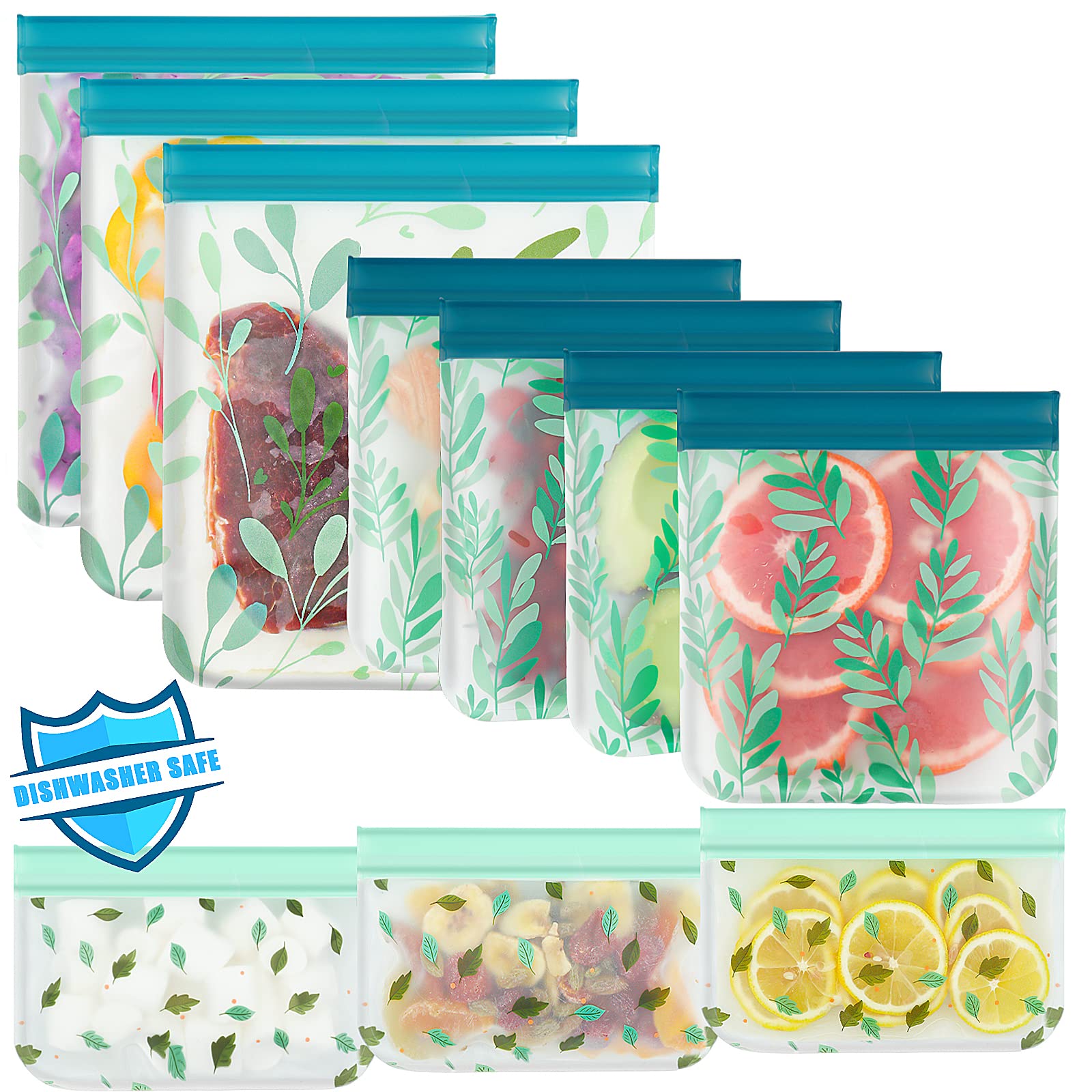 Hndnrxue dishwasher-safe bags pack ready for easy cleaning and reuse.