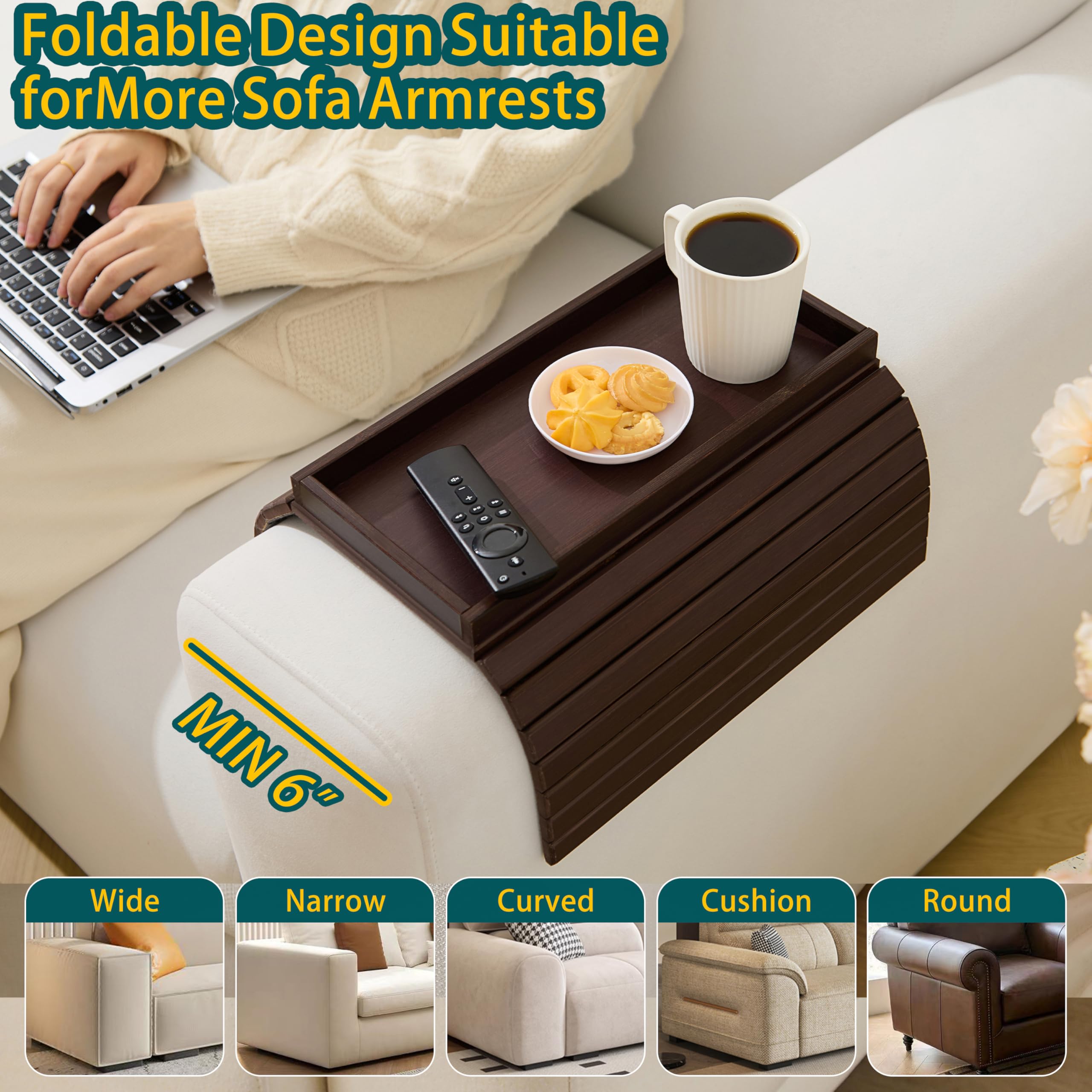 HNLISA tray used as a desk-like surface for laptops or snacks