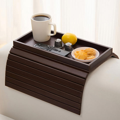 HNLISA bamboo arm tray on armrest for easy reach of drinks and remotes