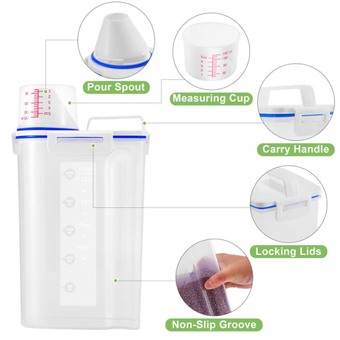 HNNJCK pantry-ready rice containers in a neat kitchen setup.