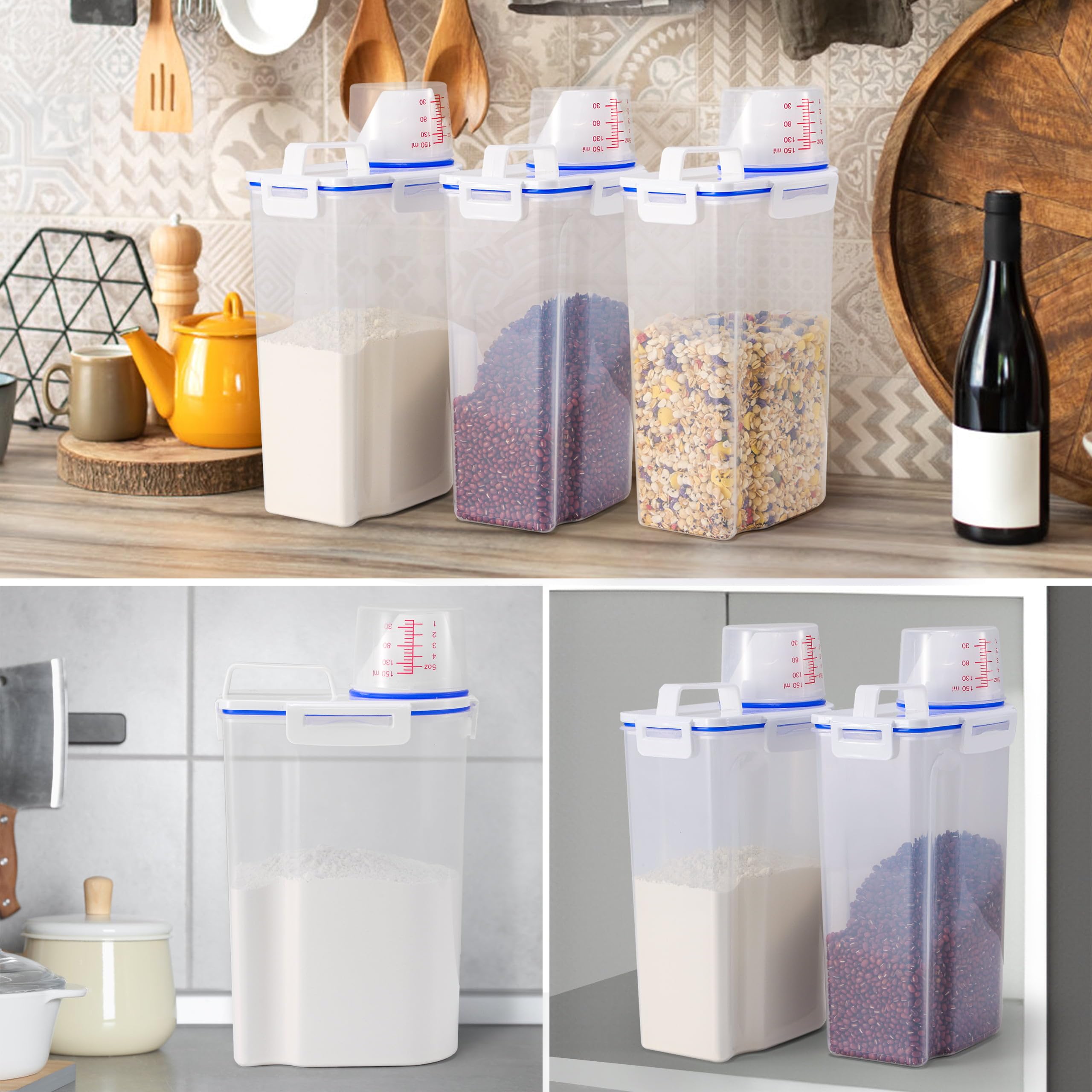 HNNJCK storage for grains, cereal, flour, and pet food.