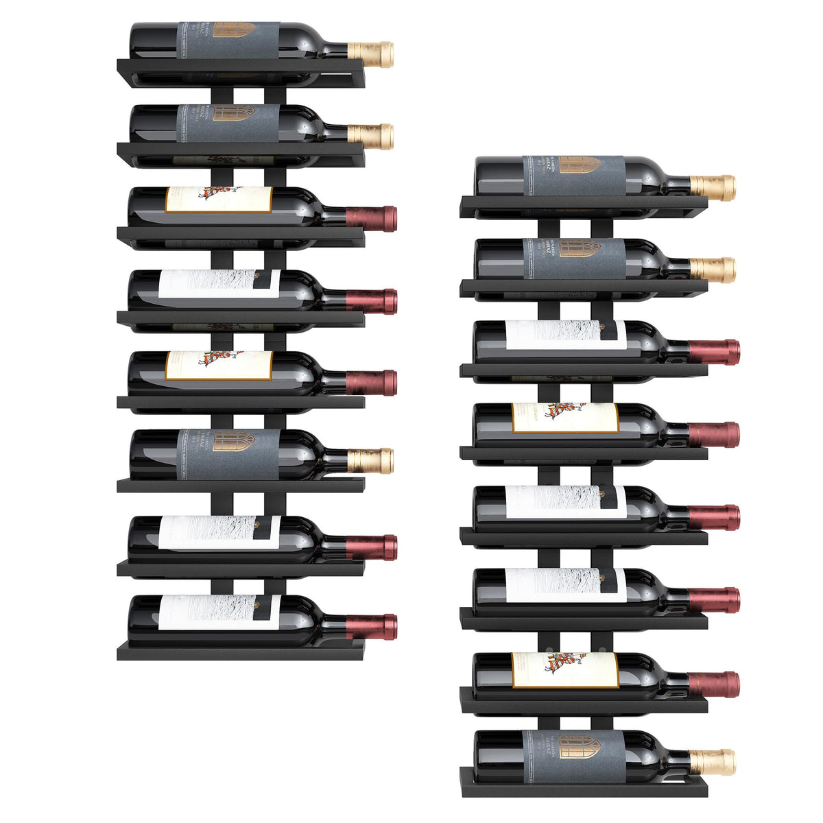 Hoctieon wine rack assembly guide shows sturdy mounting for secure bottle storage.