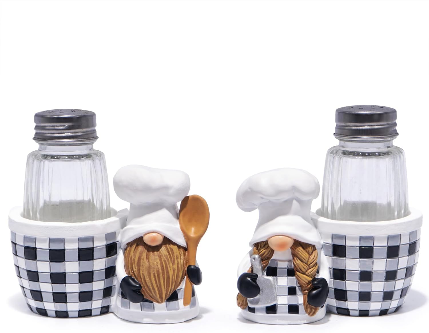 Hodao Chef Gnome salt and pepper set base, stylish centerpiece for table decor
