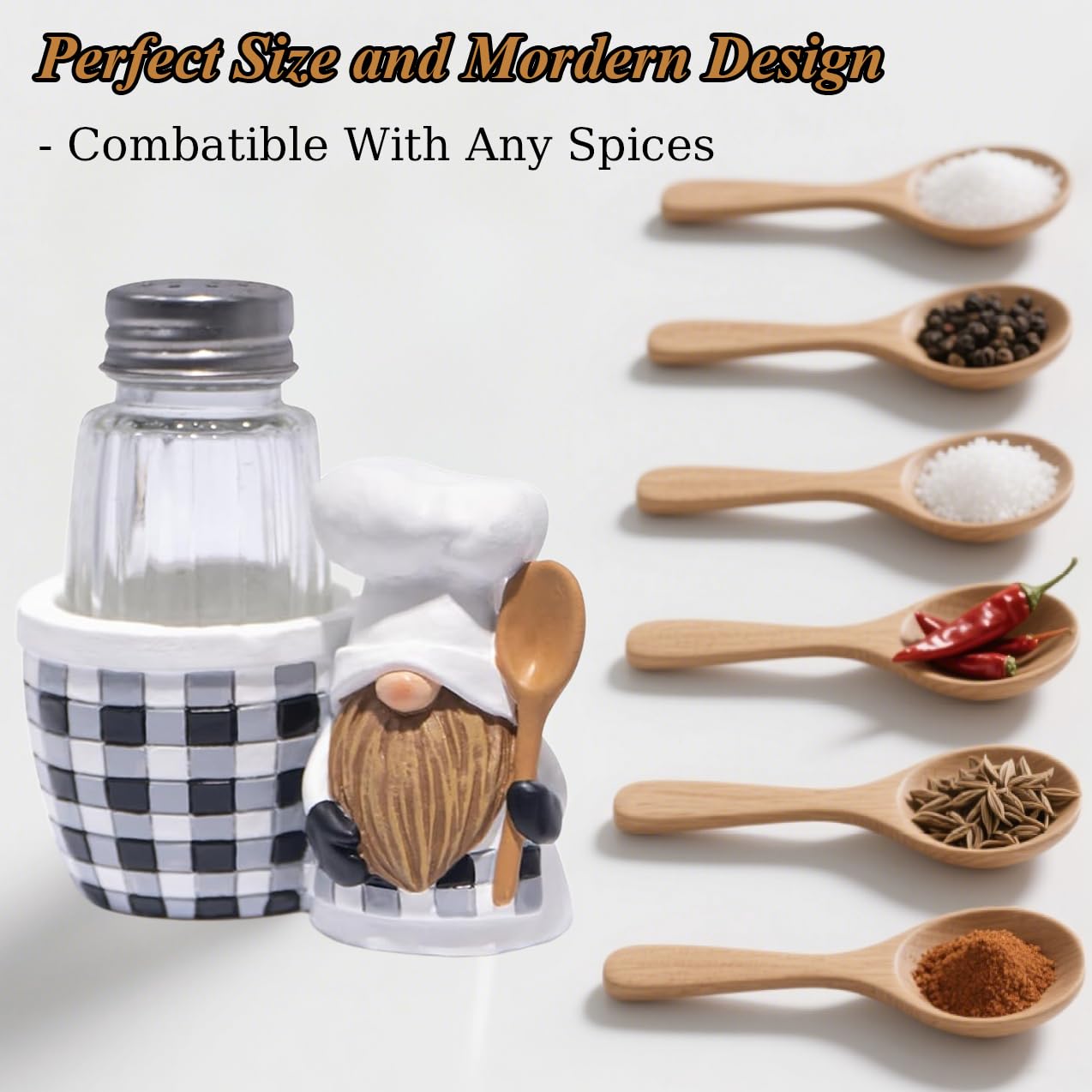 Hodao glass salt pepper shakers removable, easy refills and quick cleaning