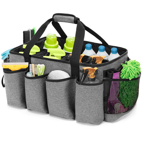 HODRANT Extra-Large Cleaning Caddy main compartment keeps supplies organized on the go