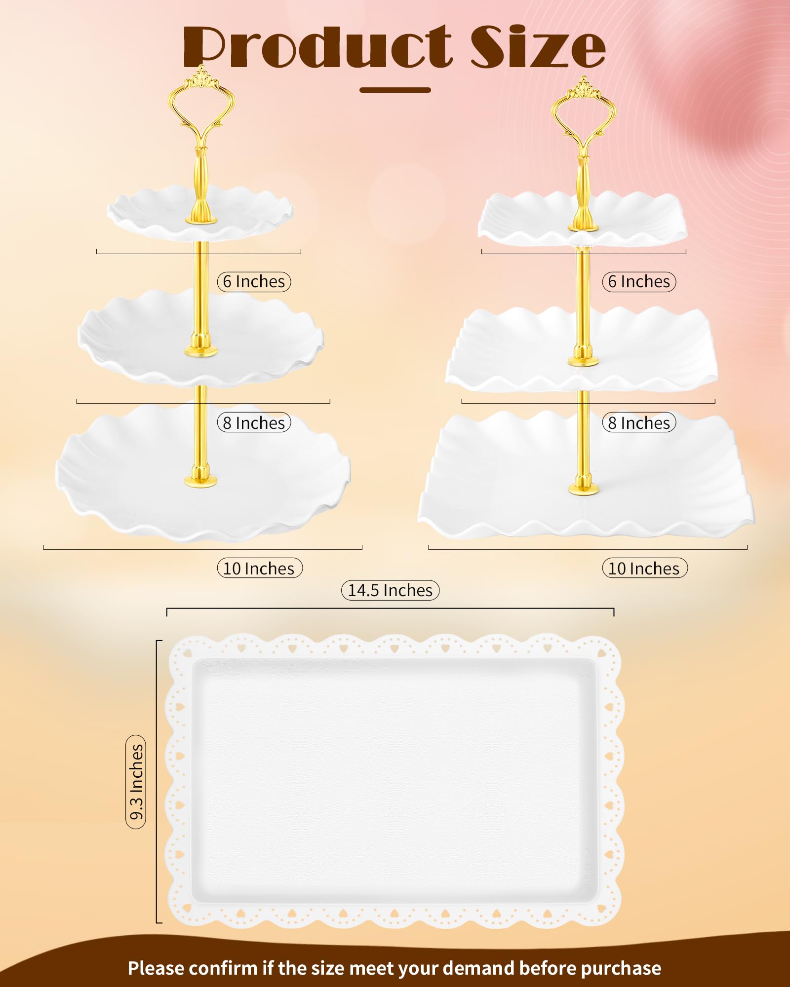 Hoedia serving trays provide versatile dessert display for cookies, donuts, and fruits.