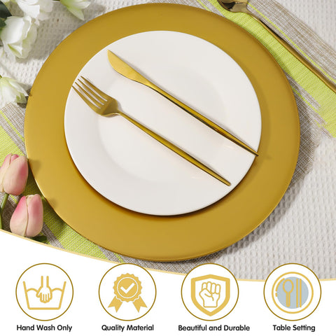Hoemwarm wedding dining charger plate set enhances table presentation