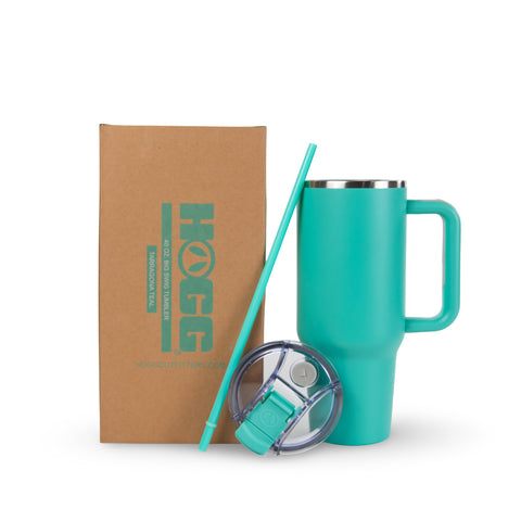 Colorful lid on Hogg Big Swig 40oz tumbler adds style and function