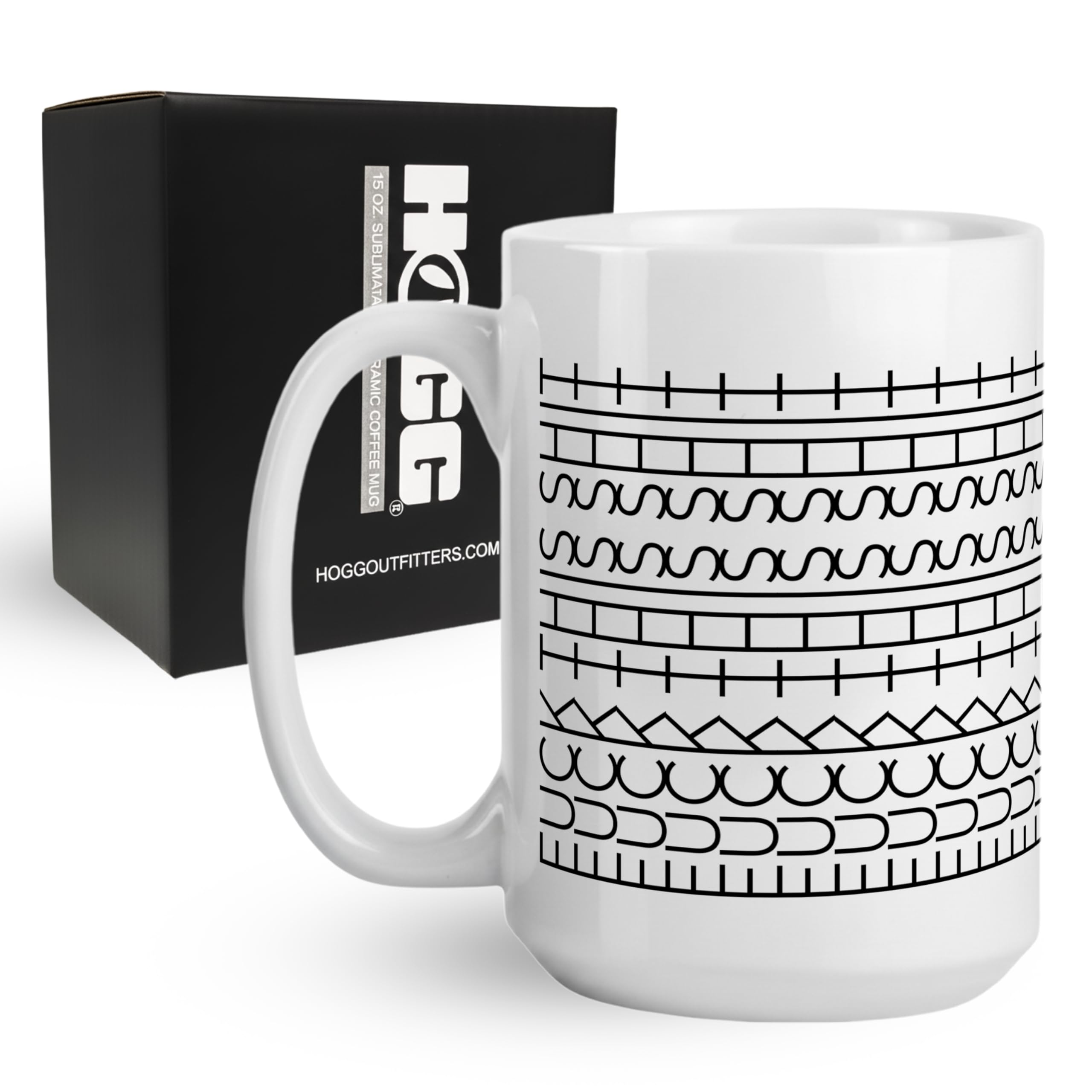 Hogg Fuck This Shit Mug closeup highlighting bold typography and ceramic finish.