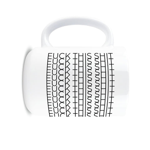 Hogg Fuck This Shit Mug microwave-safe label and durable ceramic for daily use.