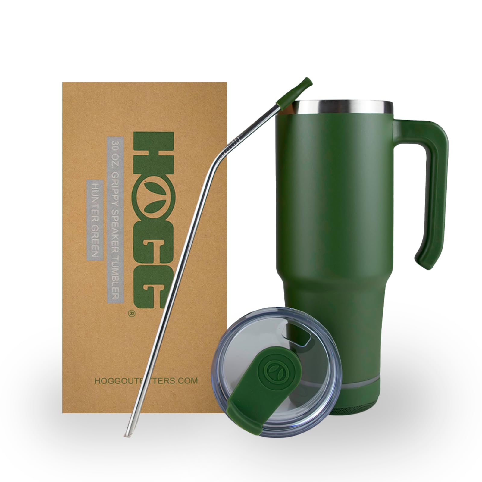 Hogg Grippy Tumbler Hunter Green keeps drinks cold up to 24 hours.