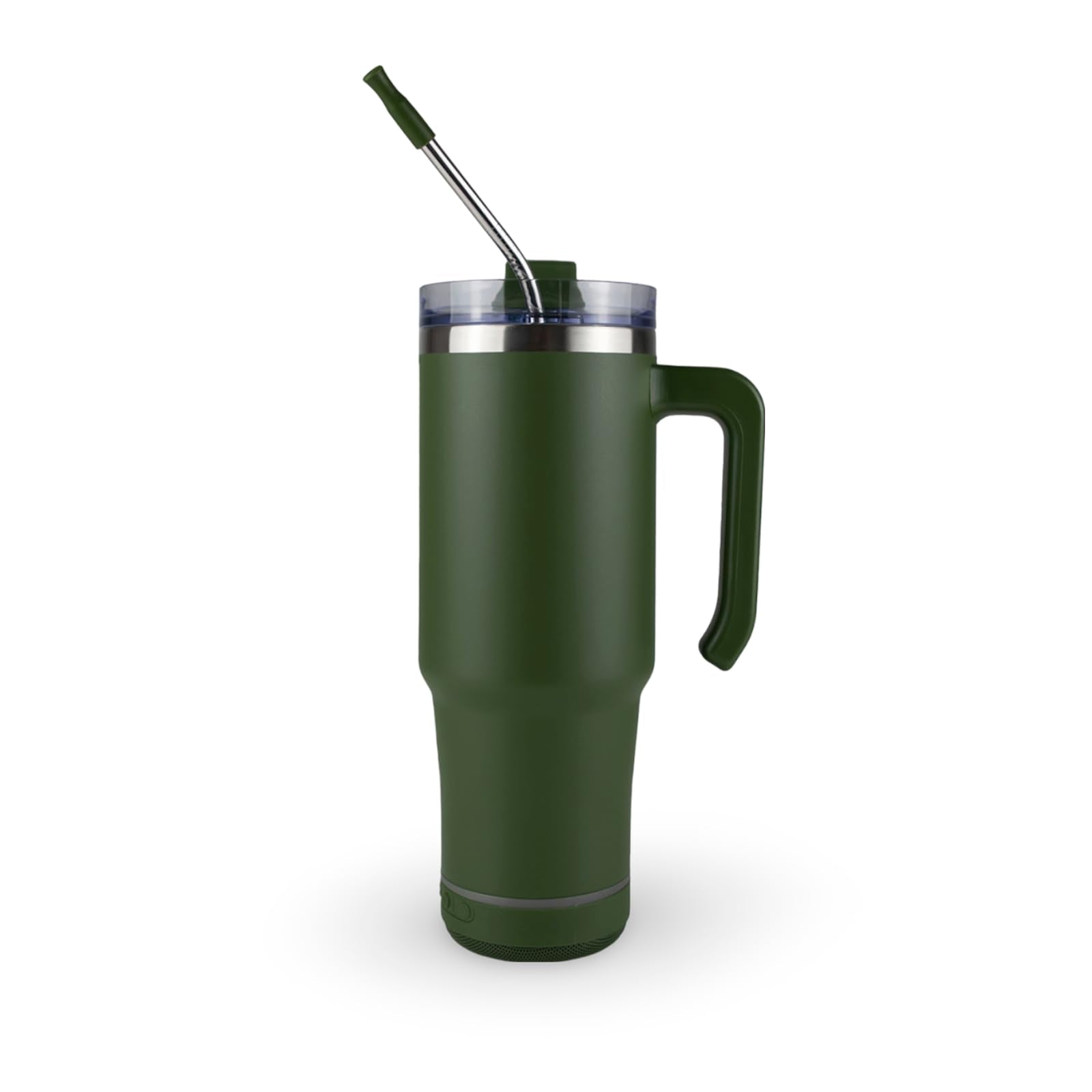 Hogg Grippy Tumbler Hunter Green outdoors use for music and hydration.