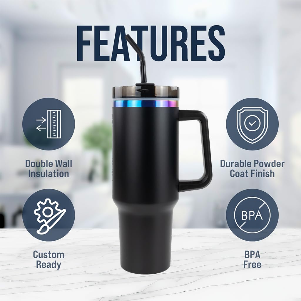 Hogg rainbow tumbler collection showcases vibrant finish for engraving