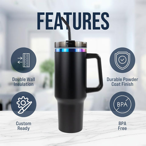 Hogg rainbow tumbler collection showcases vibrant finish for engraving