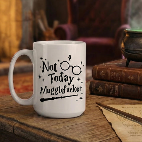 Hogg wizard coffee mug with sarcastic print for Harry Potter fans.