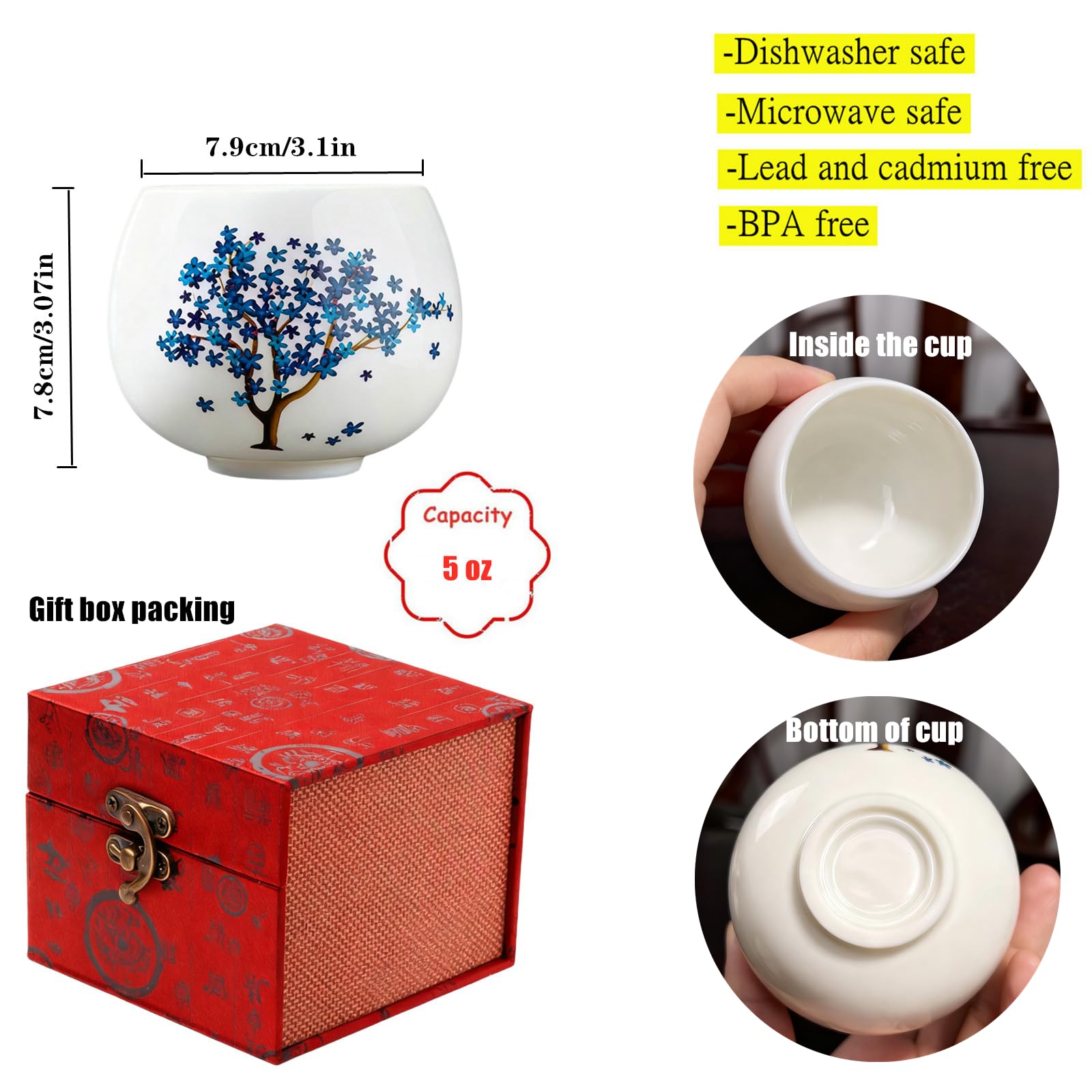 HOHCNA microwave-safe ceramic mug with unique heat-sensitive design