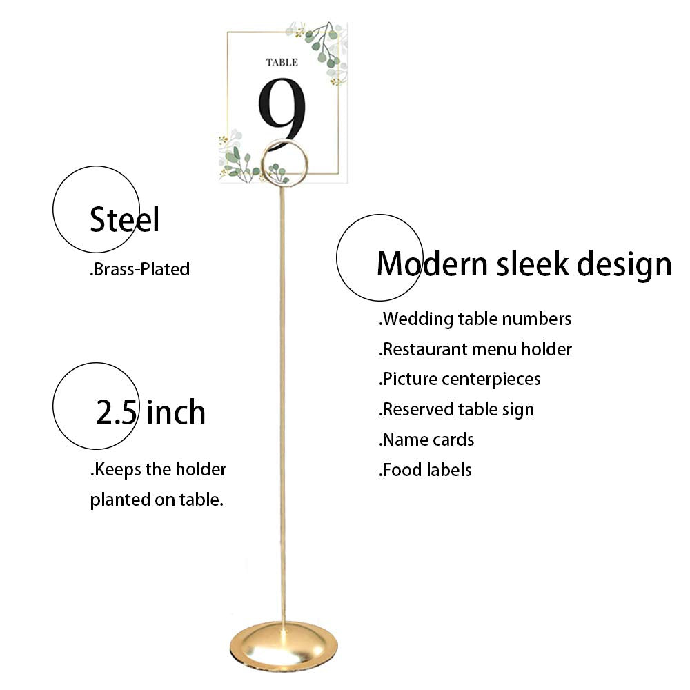 HOHIYA 12-inch stand ideal for weddings and banquets, high visibility table numbers.