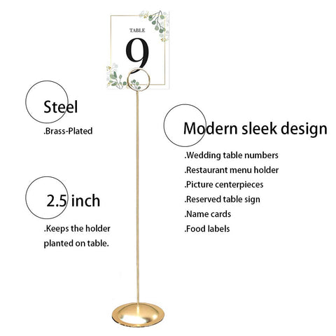 HOHIYA 12-inch stand ideal for weddings and banquets, high visibility table numbers.