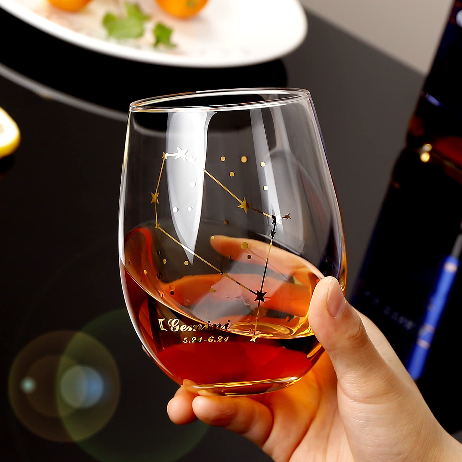HOHY Gemini constellation symbol glass highlighting zodiac design for stylish gatherings