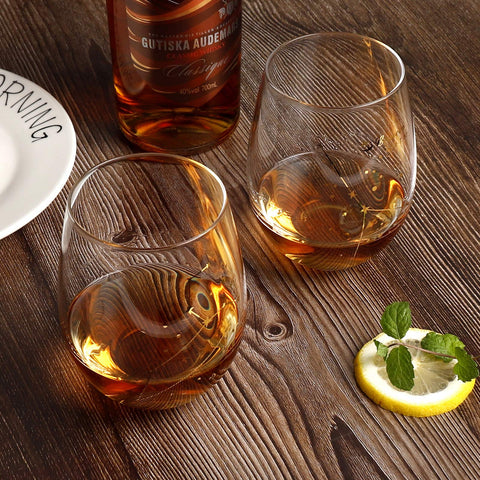 HOHY Leo zodiac stemless glass with durable bottom for stability.