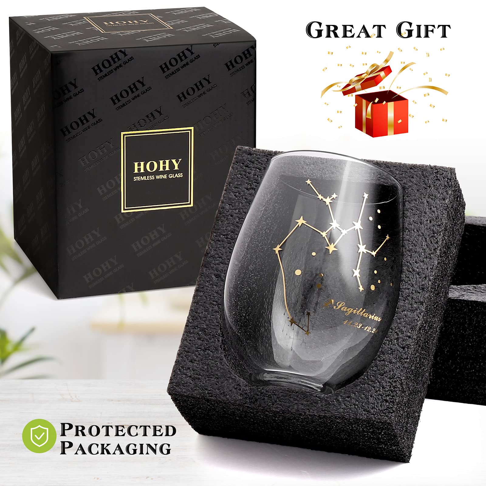HOHY golden constellation glass adds luxury for special occasions